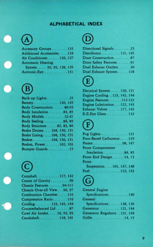 1956 Cadillac Salesmans Data Book Page 12